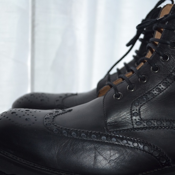 Magnanni Fairfax Grey Men’s Wingtip Boot in Black main image 6